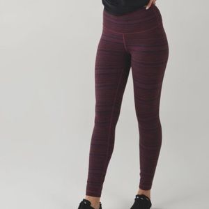 Lulu Lemon Red and Black Leggings